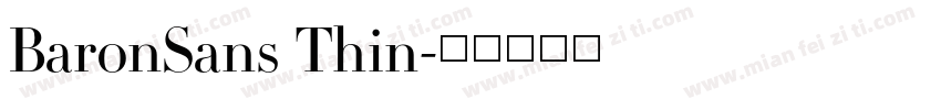 BaronSans Thin字体转换
